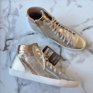 NWT NEW Montelliana 1965 Sandy High Top Metallic Sneakers Size 39